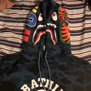 Blue Bape Tiger Hoodie